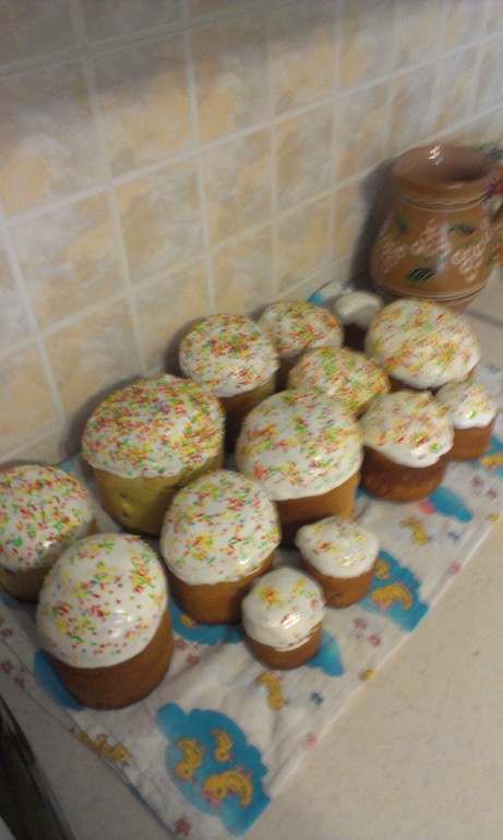 Мои пасхальные куличи)))