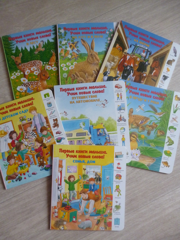 Первые книги малыша. Учим новые слова (бюджетные гляделки, много фото)