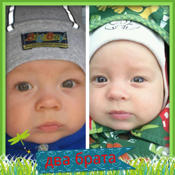 мои мальчишки, 8 лет разница, а как близняшки......