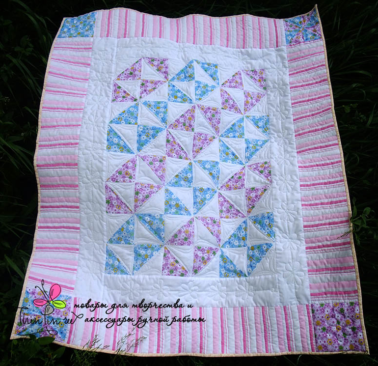 Лоскутное детское одеяло