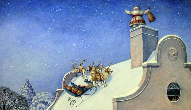 Рождественская ночь Клемента Мура с иллюстрациями Анджелы Барретт