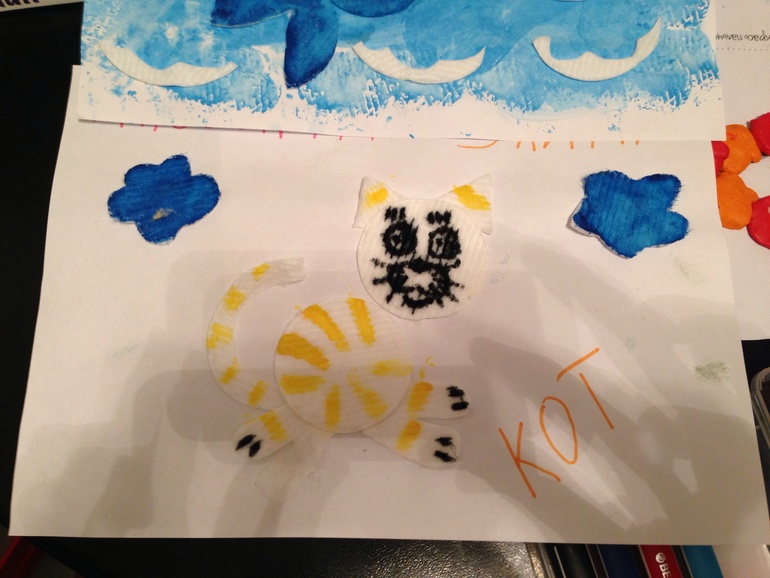 Вечерние побелки дома .используем ватные круги и палочки .