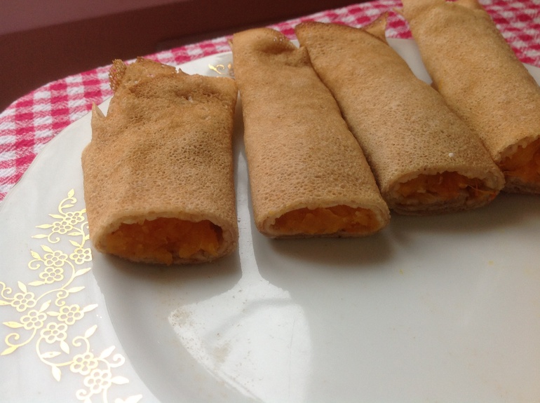 Постные блинчики с тыквой