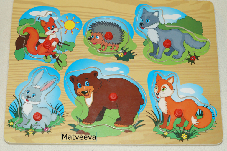 Наши деревянные игрушки 10 мес - до 1,7 . Часть 5 - рамки-вкладыши