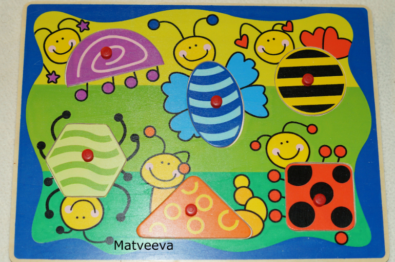 Наши деревянные игрушки 10 мес - до 1,7 . Часть 5 - рамки-вкладыши