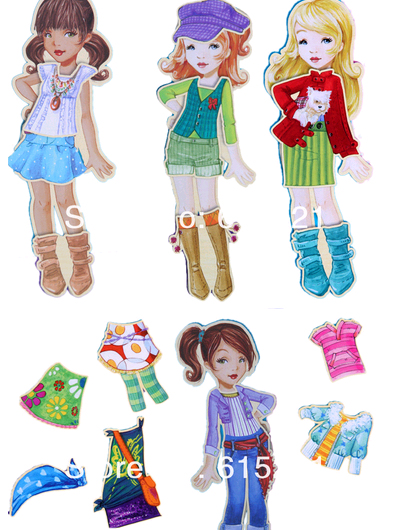 Деревяные куклы с одеждой и вопрос