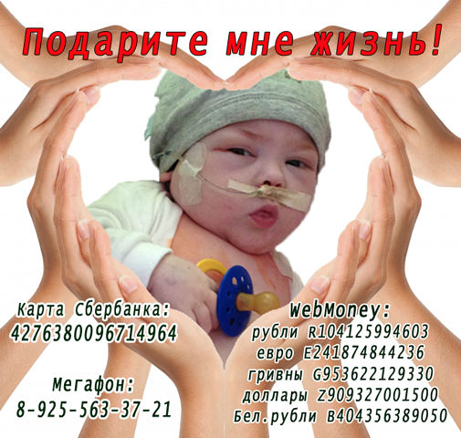СРОЧНЫЙ ПЕРЕПОСТ!!! ПОМОЩЬ ЛИЗЕ ЧЕРНОМОРЕЦ 1 годик!!! Реквизиты под катом.