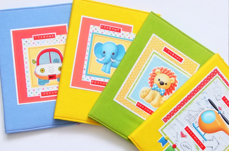 Серия обложек на свидетельства о рождении Children joy