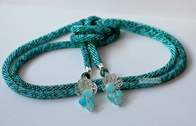 Лариат "Бирюзовый цветок"