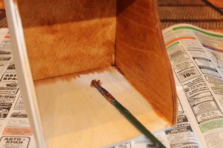 Совместный декупаж короба для специй.