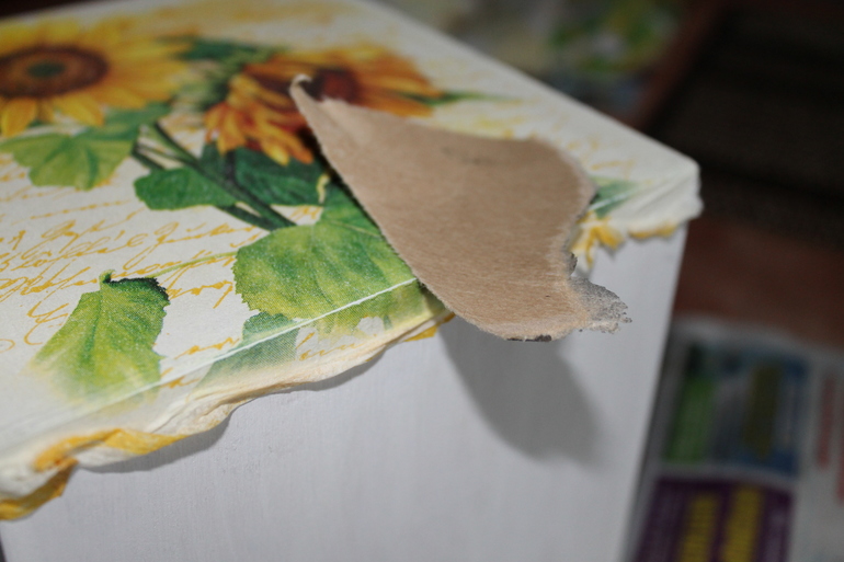 Совместный декупаж короба для специй.