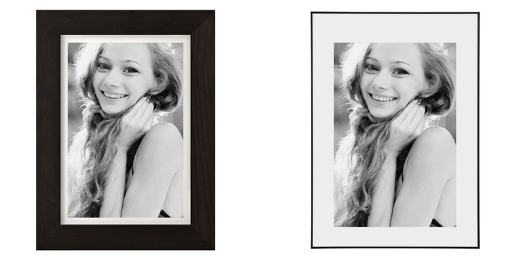 Черные рамки в интерьере.