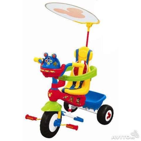 Велосипед трехколесный Kiddieland Микки Маус