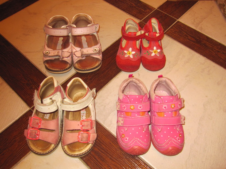 обувь сезон весна-лето на девочку размер 20-23