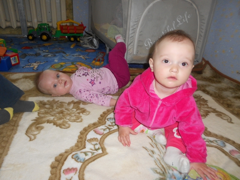 Полине 7 месяцев, поход в поликлинику.