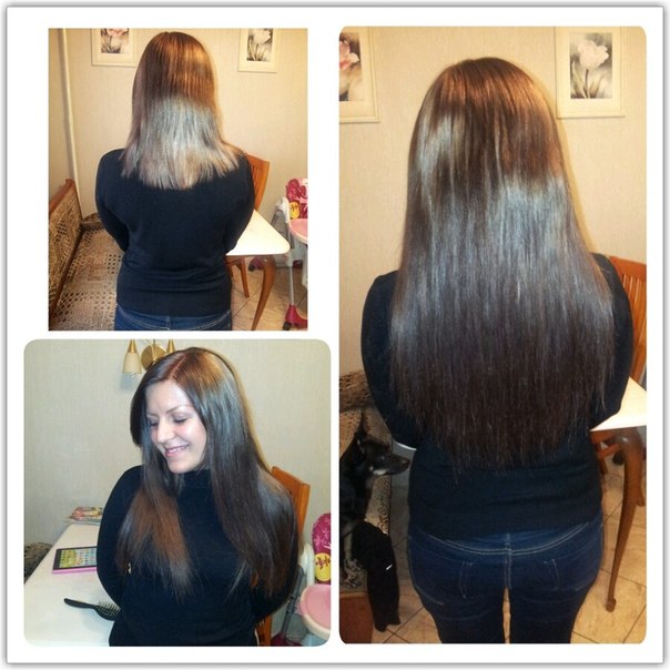 Наращивание волос на дому.