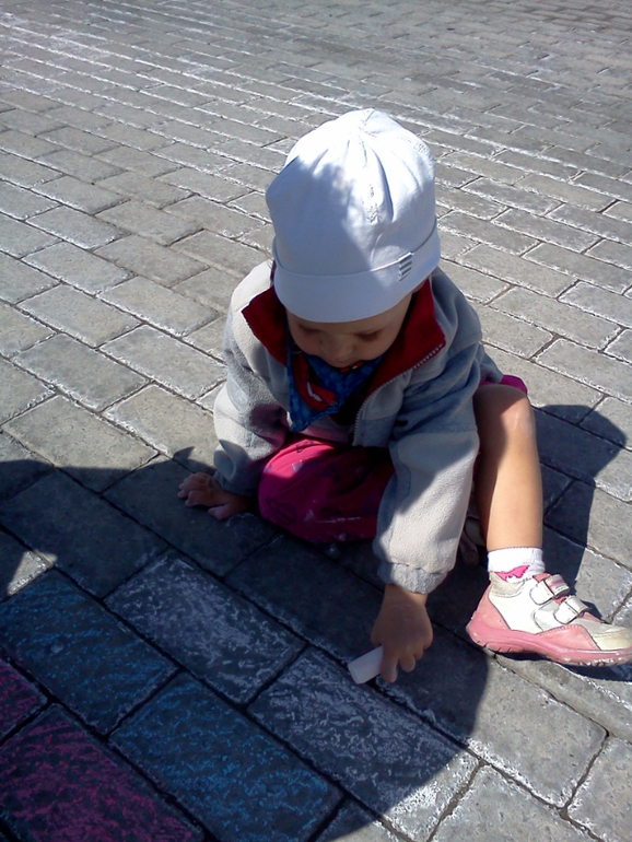 рисование мелками