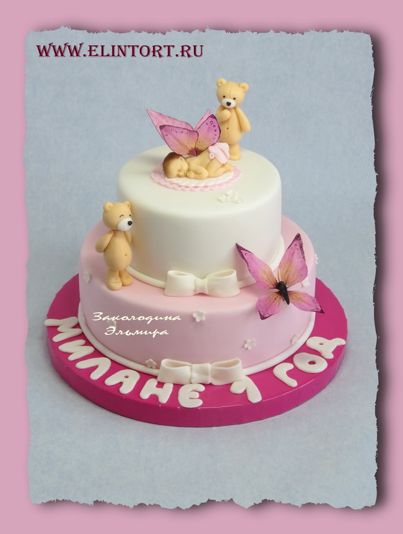 Торт на годик малышке.