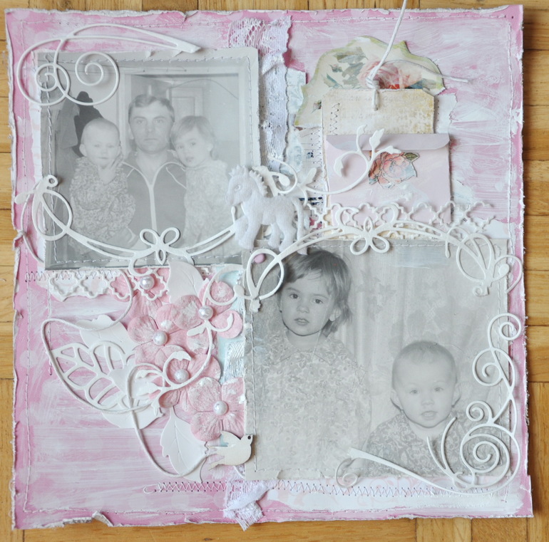 первый разварот в СП шебби альбом