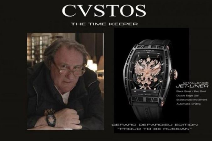 Жерар Депардье выпустил часы под названием «Горд быть русским».