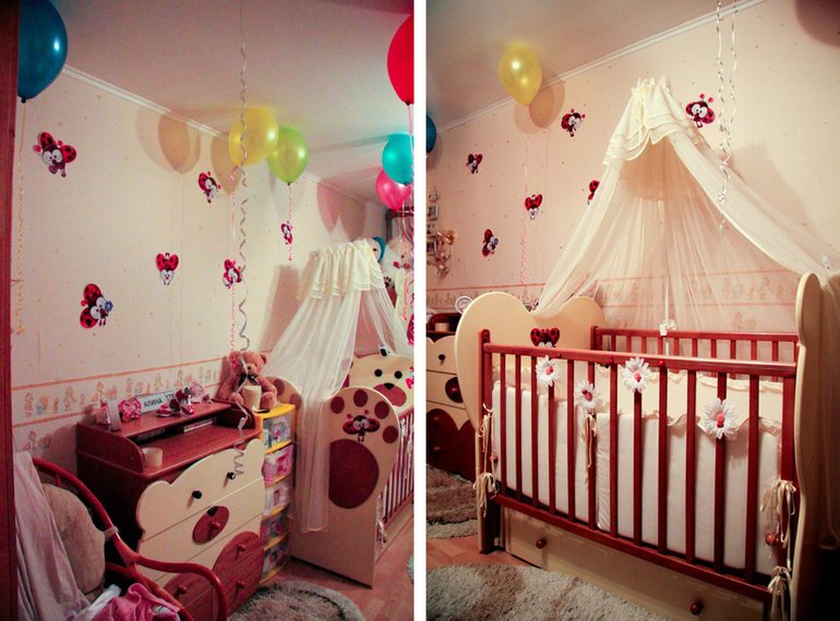 Как мы отмечали 1 годик=)))Вечеринка в стиле Божьих коровок