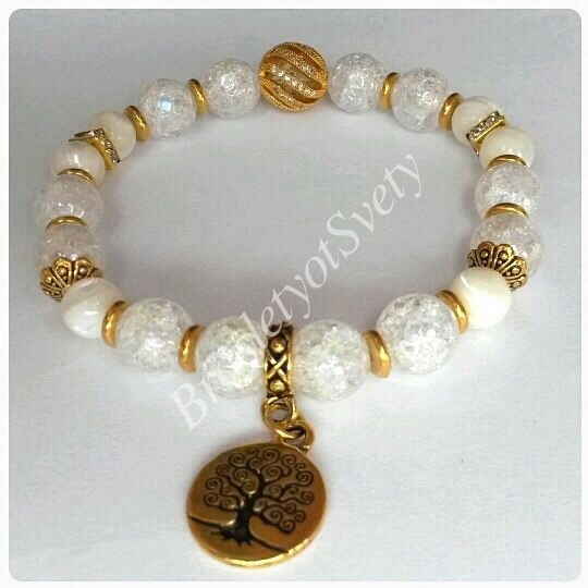 Браслеты с именами из натуральных камней