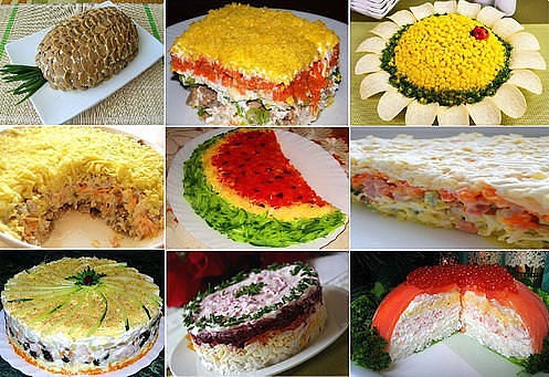 20 слоеных салатов к празднику и на каждый день
