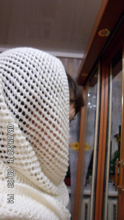 Снуд ажурный спицами