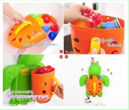 Черепаха-держитель игрушек для ванной
