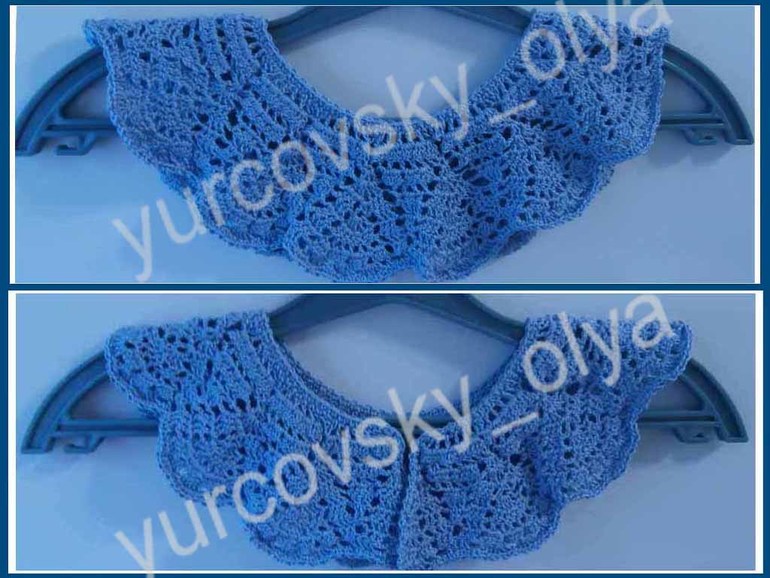 Ажурный воротник крючком