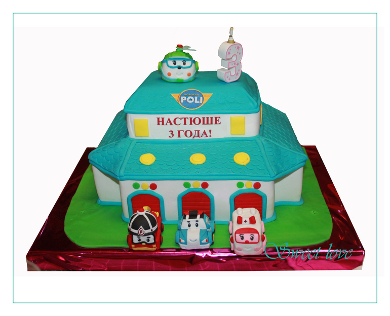 Детский торт Поли Робокар🎂