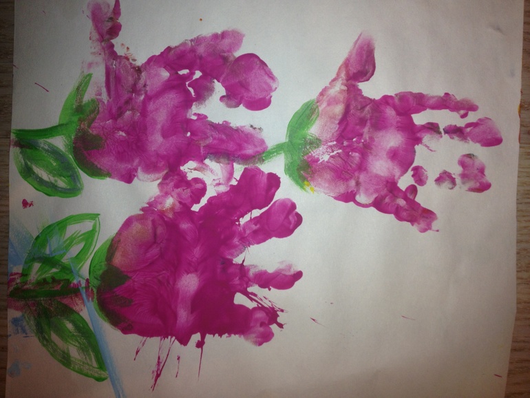 Новогодний календарь детскими ладошками