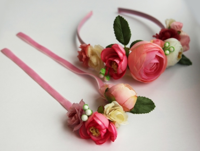 Цветочные ободки-венки