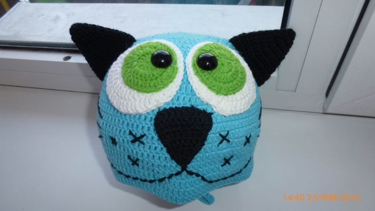 шапка котик