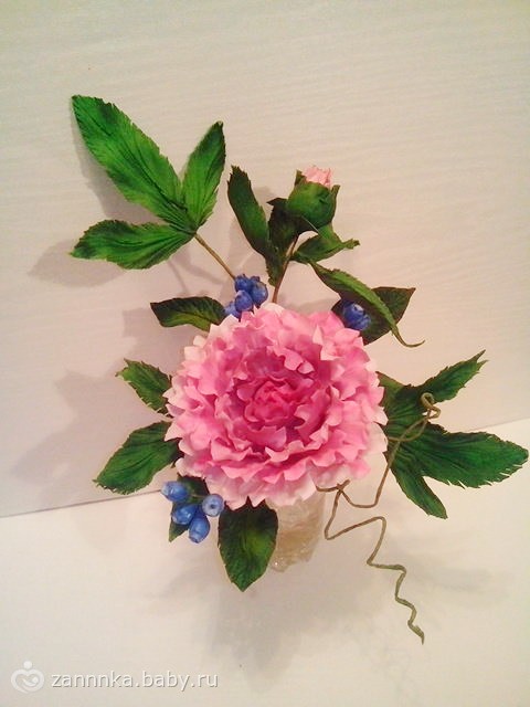 Пион из мастики