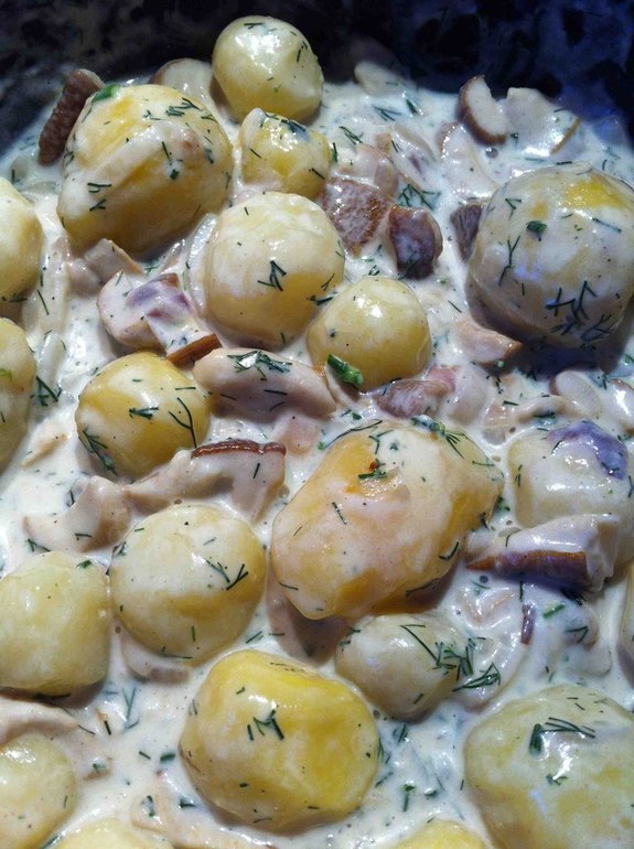 Картошка с ананасами и грибами в духовке рецепт с фото