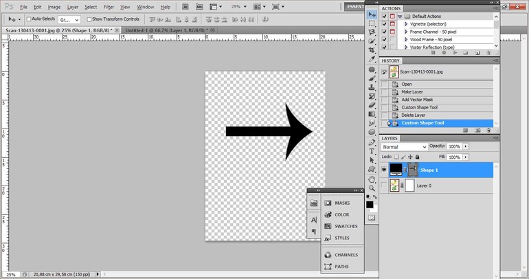 Custom Shape Tool работает не так как мне бы хотелось