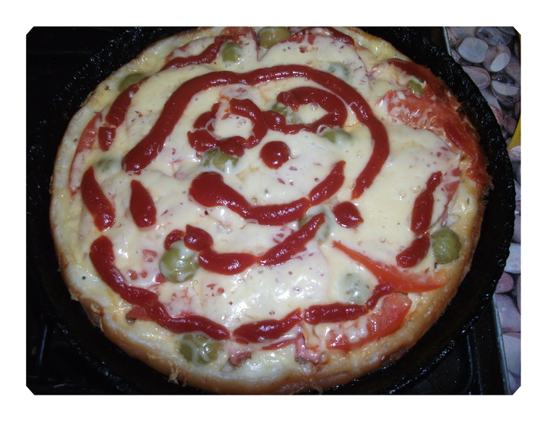 Пицца за 15 мин. готовится на плите