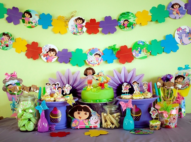 Dora the Explorer candy bar...Сладкий стол Даша — путешественница...