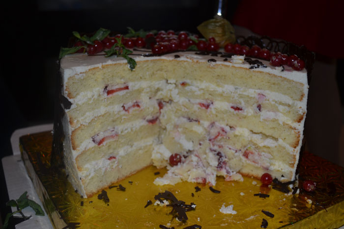 Ягодный тортик с шоколентой