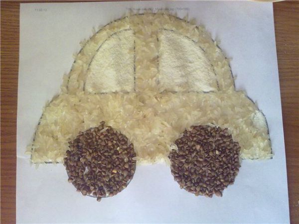 Рисуем крупами