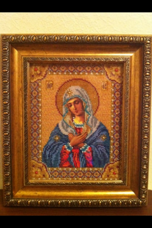 А вот моя коллекция вышитых икон.