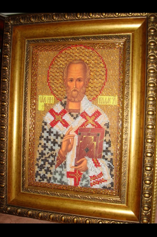 А вот моя коллекция вышитых икон.