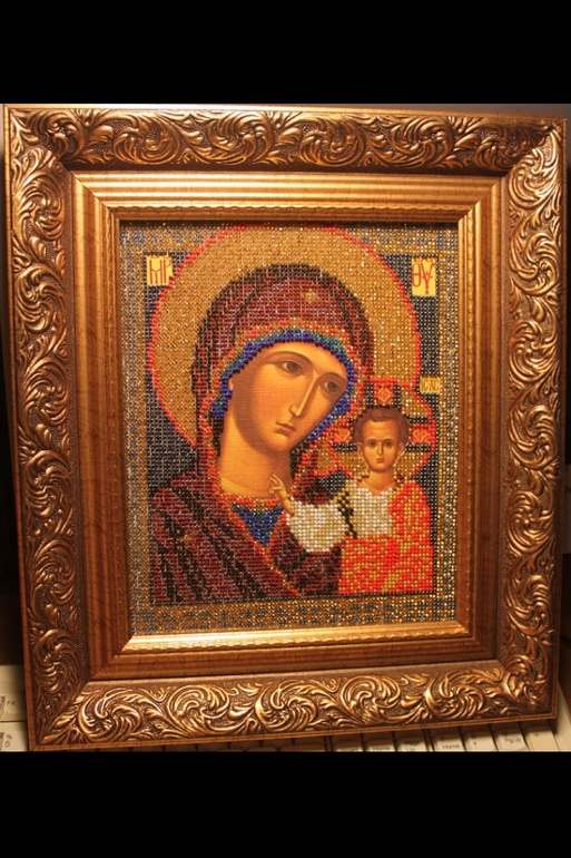 А вот моя коллекция вышитых икон.