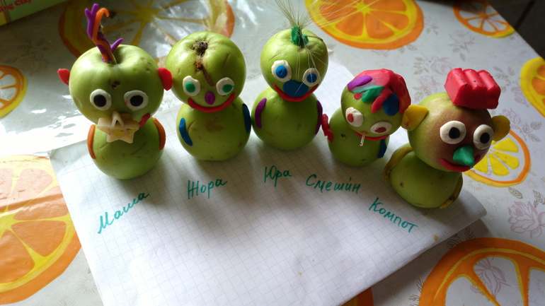 Яблочные человечки ( подарок папе)