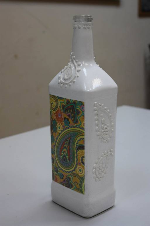 Мастер-класс по бутылке «Загадочная Индия».