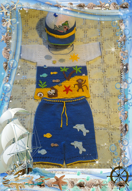 Комплект крючком для мальчика