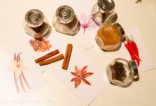 Игры с ароматами и специями, лото запахов и Шичида