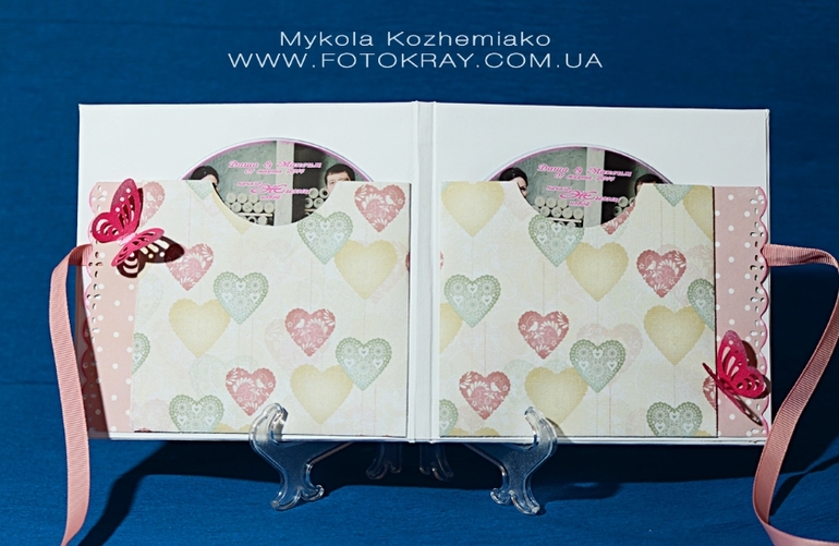 Коробка для CD дисков - свадебная фотосессия.
