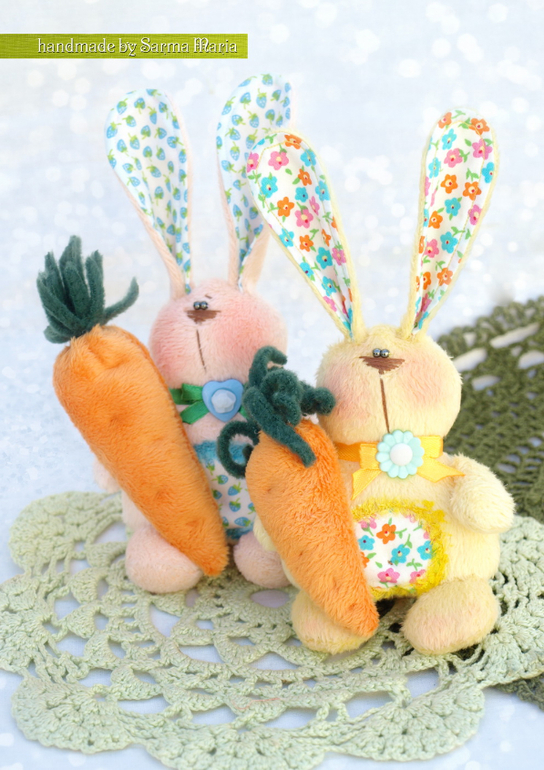 Зайцы приносящие счастье и..........морковки)))))